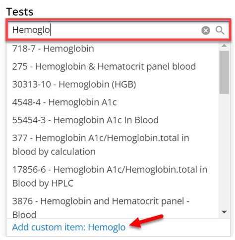 enter lab results for diagnosis.